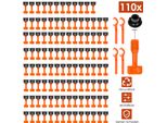 Sistema Di Livellamento Per Piastrelle Clanmacy, Sistema Di Livellamento Per Piastrelle Da 110 Pezzi, Cunei Per Piastrelle In Plastica, Sistema Di Livellamento, Con Chiave Speciale, Set Di Livellamento Per Piastrelle Per La Costruzione Di Pareti