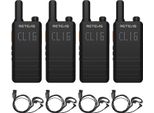 Retevis B63H, Walkie Talkie Sottile, RT622P (2.0), Radio Professionale Con Display Dei Canali, 1620 Mah Usb C, Vox, Mini Set Radio Per Ristoranti
