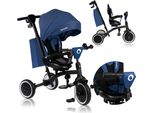 Lionelo Tris Plus Triciclo Balance Bike Fino A 25 Kg Triciclo Per Bambini Manubrio Carrozzina Senza Attrezzi - Blu