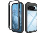 Custodia Per Google Pixel 9 / Pixel 9 Pro, Copertura Posteriore Trasparente Ibrida, Robusto Paraurti In Tpu, Custodia Antiurto Nera
