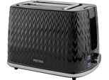 Petra Petra Tostapane Chevron Con 2 Fette - 7 Livelli Di Doratura - Vassoio Estraibile - 930 W - Nero