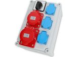 Distributore Di Corrente Da Cantiere Clanmacy Distributore Di Corrente Da Parete Presa Cee 1X32A 1X16A 3X230V Con Interruttore A Camme L-0-P E Mcb Schuko