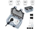 Jopassy 2X Presa Da Esterno Presa Da Giardino Presa Da Esterno Presa IP66 16A Impermeabile Antipolvere Presa Da Parete 2 Fori Con Interruttore