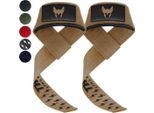 Thor Athletics Cinghie Di Trazione Per L'allenamento Della Forza E Il Powerlifting - Supporto Aggiuntivo - Cinghie Di Sollevamento Per L'allenamento Della Forza Per Uomini E Donne - Camel