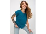 Maglietta A Maniche Corte Basic Feel Good Donna Akem Blu Navy Xl