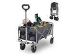 Fch Carrello Pieghevole, Carrello Da Trasporto Pieghevole Ruotabile A 360 ° E Caricabile Fino A 100 Kg, Grigio, 74,5X43,5X85 Cm