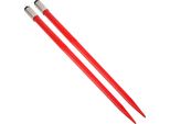 Succebuy Coppia Di Forche Per Fieno Da 49", Capacità Di Carico Di 3000 Lbs, Attacco Rapido Per Balle Quadrate, Forche Rivestite Di Rosso Da 1 3/4"" Con Dado Esagonale E Manicotto Per Caricatore Di Trattore"