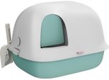 Fortuna Lai Lettiera Con Coperchio, Lettiera Con Setaccio, Sportello, Paletta, Chiusa Lettiera Per Gatti Di Peso Inferiore A 3,5 Kg, Per Interni, In Plastica, Verde