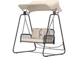 Fortuna Lai Altalena Da Giardino In Rattan A 2 Posti Con Tettuccio Parasole Regolabile Cuscini Panca Sospesa Con Portata Fino A 240 Kg Altalena Sospesa Panca Altalena Per Giardino Balcone 149 X 121 X 180 Cm Cachi