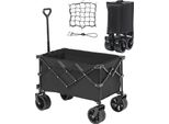 Succebuy Carrello Pieghevole Da, 113 L Carrello Da Spiaggia Con Ruote Per Tutti I Terreni, Robusto Carrello Pieghevole, Capacità Di Carico Di 250 Lbs Con Portabicchieri, Carrello Sportivo Per Campeggio, Shopping, Giardinaggio