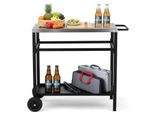 Fch Carrello Per Barbecue Tavolo Da Esterno Tavolo Laterale Da Giardino Carrello Da Cucina All'aperto Carrello Di Servizio Multifunzionale 83X45Cm