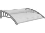 Fortuna Lai Tettoia Per Porta D'ingresso 100 X 75 Cm Tettoia Ad Arco Tettoia In Alluminio E Policarbonato Tettoia Ad Arco Con Protezione Uv Tettoia Per Porta D'ingresso Per Balcone, Protezione Dal Sole, Protezione Dalla Pioggia, Argento