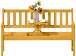Fortuna Lai Panchina Da Giardino A 2 Posti In Legno, Resistente Alle Intemperie, Mobili Da Giardino Con Schienale E Braccioli, Tavolo Ribaltabile Panchina Da Parco Con Portata Massima 320 Kg, Panchina Da Balcone, Panchina In Legno Per Balcone, Giardino, 149X56,5X89 Cm, Teak