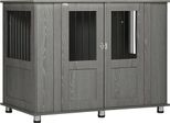 Fortuna Lai Gabbia Per Cani Per La Casa, Gabbia Per Animali Domestici, Cuccia Per Cani Con Serratura, Porta Magnetica, Finestra, Casetta Per Cani, Box Per Cani Di Taglia Extra Large, Grigio