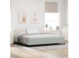 Maison Exclusive - Letto Boxspring Con Materasso Grigio Chiaro 200 X 200 Cm Tessuto