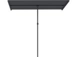Ombrellone Fortuna Lai Ruotabile Di 180 Gradi, Regolabile In Altezza, Con Palo In Alluminio, Ombrellone Da Mercato, Protezione Solare, Ombrellone A Lampada, Ombrellone Da Balcone, Ombrellone Per Balcone 150X205 Cm, Grigio Scuro