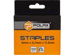 Punti Metallici Per Tappezzeria Tipo A/53 (1000 Pezzi) 6 X 0,7 X 11,3 Mm Polax