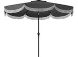 Ombrellone Fortuna Lai Ø269 Cm, Protezione Uv Ombrellone Ottagonale Ombrellone Da Balcone Protezione Solare Per Giardino, Grigio Scuro