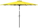 Ombrellone Fortuna Lai Ø300 Cm, Ombrellone Con Manovella, Ottagonale Ombrellone Da Balcone Giallo