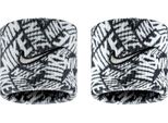 Nike - Polsino "Classic"", Dri-Fit, Swoosh (2 Pezzi) CS2564 (Taglia Unica) (Nero/Bianco)"