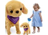 Lolex | Cane Interattivo - Con Guinzaglio - 30 Cm - Giocattolo Educativo - Movimenti Realistici - Per Bambini Dai 3 Anni In Su