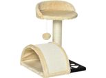 Fortuna Lai Tiragraffi Per Gatti Con Palline Tiragraffi Per Gatti Con Pali In Corda Di Sisal Beige 35,5 X 37 X 46 Cm