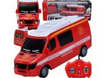 Lolex | Auto Giocattolo Dei Vigili Del Fuoco - 19 Cm - Rosso - Rc Con Luci E Suoni - Perfetta Idea Regalo