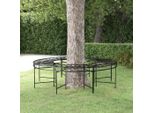 The Living Store Panca Ad Albero Rotonda Ø160 Cm In Acciaio Nero