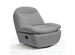 Poltrona Reclinabile Flexispot Poltrona Tv Girevole A 360° Con Funzione Reclinabile, Sedia A Dondolo Con Tasca Laterale, Schienale E Poggiapiedi Regolabili Separatamente Grigio