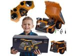 Lolex | Auto Giocattolo Telecomandata - Camion Ribaltabile Rc 1:24 - Con Luci E Suoni - Ideale Per Bambini