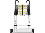 Scala Telescopica Professionale Jayseuw 3,2 M In Alluminio Argento Portata 150 Kg Scala Multiuso Piedini In Gomma Antiscivolo Con Stabilizzatore E Ganci Rimovibili