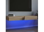 Maison Exclusive - Mobile Tv Con Luci Led 2 Pz. Rovere Sonoma 60X35X15,5 Cm