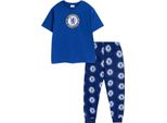 Chelsea Fc - Pigiama Da Bambino Con Pantaloni Lunghi E Maniche Corte NS9107 (98) (Blu)