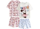 Disney - Pigiama Con Pantaloncini Per Bambina (Confezione Da 2) NS9389 (92) (Stampa Colorata)