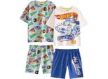 Hot Wheels - Pigiama "Retro"" Con Pantaloncini Da Bambino, Manica Corta (Confezione Da 2) NS9130 (140) (A Colori)"