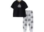 Newcastle United Fc - Pigiama Da Bambino Con Pantaloni Lunghi E Maniche Corte NS9114 (140) (Nero/Grigio)