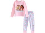 Principessa Disney - Pigiama Con Pantaloni Lunghi Per Bambina NS9457 (110) (Rosa/Blu)