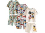 Paw Patrol - Pigiama "Pups"" Con Pantaloncini Da Bambino, Manica Corta NS9300 (104) (Colore Verde Chiaro/Grigio/Crema)"
