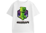 Minecraft - Maglietta Per Ragazzi NS9117 (128) (Bianco)