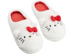Hello Kitty - Pantofole Con Volto Di Personaggio Per Donna NS9593 (38 Eu - 39 Eu) (Bianco)