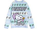 Peanuts - Maglia Da Donna, Design Natalizio NS9042 (Xxl) (Blu)