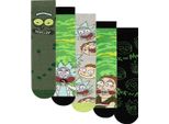 Rick And Morty - Calzini Da Uomo (Confezione Da 5) NS9528 (41 Eu - 45 Eu) (Colorati)