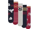 Harry Potter - Calzini Da Donna (Confezione Da 5) NS9529 (37 Eu - 42 Eu) (Nero/Rosso/Grigio)