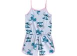 Lilo & Stitch - Tuta Per Bambina, Stampata All Over, Senza Maniche NS9446 (158-164) (Blu)