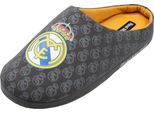 Real Madrid Cf - Pantofole Con Logo Da Uomo NS9589 (41 Eu - 42 Eu) (Nero)