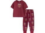 West Ham United Fc - Pigiama Con Pantaloni Lunghi Per Ragazzi NS9491 (92) (Vino Rosso)