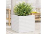 Maison Exclusive - Fioriera Da Giardino Bianca 50X50X46 Cm Legno Massello Di Pino