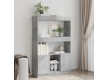 Maison Exclusive - Credenza Grigio Cemento 92X33X140 Cm In Legno Multistrato