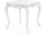 Casa Padrino Tavolino Barocco In Legno Massello Bianco H. 60 Cm - Mobili Barocchi