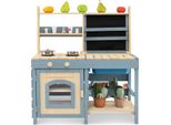 Costway Cucina Per Bambini 2 In 1 Con Negozio, Cucina Di Fango Per Bambini All'aperto, Lavagna, Cestini In Metallo, Borsa Per Riporre Gli Oggetti, Rubinetto E Lavello, Per Bambini Dai 3 Anni In Su
